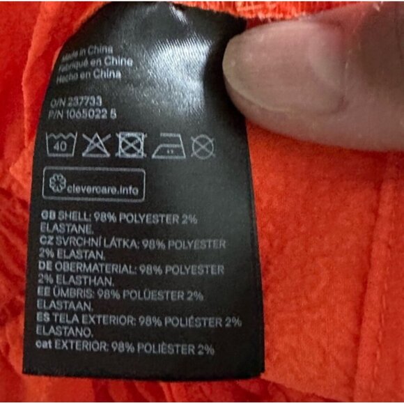 H&M Divided Womens Orange Crop Top S Square Neck Long Puff Sleeves Polyester & E - Picture 6 of 12